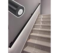 Kit d'éclairage mural à LED avec détecteur de mouvement pour escaliers intérieurs et allées Noir mat 6 m / 19.7ft