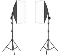 Kit d'éclairage Photographie Softbox, Softbox 50 x 70CM, Pied de lumière 2M, Pas d'ampoules Pas de sac