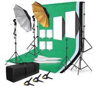 Kit d'éclairage photographique, 2 boîtes à lumière, 4 lampes LED, Kit Studio Photo 54