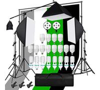 Kit d'éclairage photographique 4 douilles support de lampe 1,6 x 3 m toile de fond toile de fond en tissu cantilever support pour studio photo (taille : E) ()