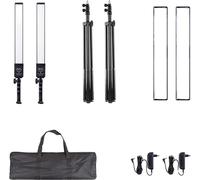 Kit d'éclairage photographique, lampes LED bicolores, trépied 2M, éclairage tubulaire portatif
