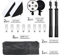 Kit d'éclairage photographique, luminosité réglable, support de lampe durable, SH-RGX-02-62