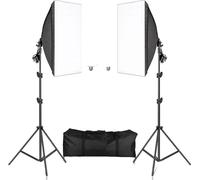 Kit d'éclairage pour la photographie, boîte à lumière 50x70CM, pied d'éclairage réglable, lampes LED 40W