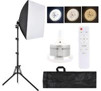 Kit d'éclairage pour la photographie en studio, lumière LED bicolore, pied lumineux de 1,7 m, boîte à lumière 40x40 cm, EU