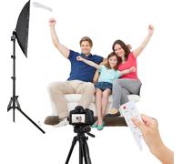 Kit d'éclairage pour la photographie, LED bicolores, boîte à lumière et pied d'éclairage, EU 100-240V