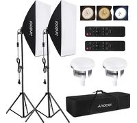 Kit d'éclairage pour la photographie, lumières LED bicolores, design softbox, EU