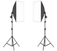 Kit d'éclairage pour la photographie, lumières softbox, éclairage continu, 2pcs pas d'ampoules