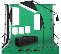 Kit d'éclairage pour la photographie, support de fond de 2,6 m, supports de lumière réglables, fonds non tissés multicolores, Kit Photo Studio 35