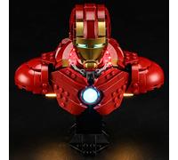 Kit d'éclairage pour Lego The Iron Man MK4 Bust 76327 - Blocs de construction sans blocs de construction