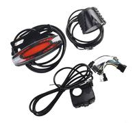 Kit d'éclairage pour vélo électrique 36 V 48 V avec clignotants, phare avant et arrière de vélo électrique, haute puissance de 12 W pour feu de frein klaxon, feux de sécurité en alliage d'aluminium