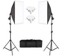 Kit d'éclairage softbox pour la photographie, support de lumière réglable 2M, sac Oxford inclus, lampes UFO 70W
