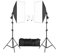 Kit d'éclairage softbox, softbox 50x70CM, 2M pieds de lumière, 20W couleur blanche