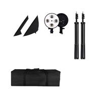 Kit d'éclairage softbox, taille 50x70 cm, comprend quatre supports de lampe, 8 kits d'ampoules 20W, 8 kits d'ampoules 20W