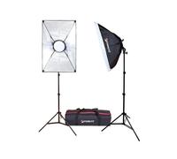 Starblitz Kit d'éclairage LED continu intérieur SLRING 2x50W pour vlogeurs Noir