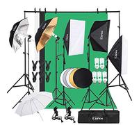 Kit d'éclairage Studio Photo Système de Support de Tissu Réglable avec Ombrelles 5 en 1 Réflecteur Softbox Toiles 1 Sac de Transport pour Portrait