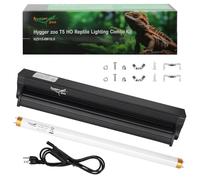 Kit d'éclairage T5 UVB pour reptiles, ampoule HO UVB, lumière UVB 10.0 pour reptiles, capot de terrarium avec barre lumineuse de 8 W, lampe UVA UVB pour aquarium de tortue dragon barbu, 30,5 cm