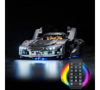 Kit d'éclairage télécommande compatible avec Lego 42173 Koenigsegg Jesko Absolut Grey Hypercar (pas de modèle), kit d'éclairage LED compatible avec Lego Technic Koenigsegg Jesko Absolut Grey Hypercar