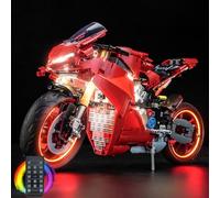 Kit d'éclairage télécommande compatible avec Lego 42202 Ducati Panigale V4 S Moto (pas modèle), kit d'éclairage LED compatible avec Lego Ducati Panigale V4 S Moto jouet créatif