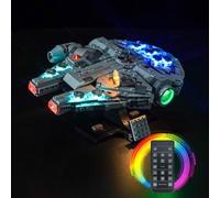 Kit d'éclairage télécommande compatible avec Lego Millennium Falcon (pas de modèle), kit d'éclairage LED compatible avec Lego 75375 Millennium Falcon Creative Toy