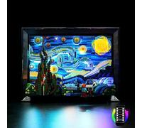 Kit d'éclairage télécommandé pour Lego 21333 Ideas Vincent Van Gogh La Nuit étoilée (Pas Un modèle Lego), Kit d'éclairage LED Compatible avec Lego La Nuit étoilée, Cadeau créatif pour Adultes
