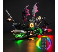 Kit d'éclairage télécommandé pour Lego DREAMZzz Nightmare Shark Ship 71469 (Pas Lego), Kit d'éclairage LED pour Lego Nightmare Shark Ship Cadeau créatif pour garçons et Adultes