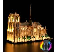 Kit d'éclairage télécommandé pour Lego Notre-Dame de Paris (pas Lego), ensemble d'éclairage LED pour Lego 21061 Architecture Notre-Dame de Paris Cadeau créatif
