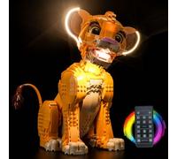 Kit d'éclairage télécommandé pour Lego Young Simba Le Roi Lion (Pas Lego), Ensemble d'éclairage LED pour Lego 43247 Disney Simba Le Jeune Roi Lion Cadeau créatif