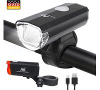 Kit d'éclairage vélo USB rechargeable Lumière avant Lumière arrière Phare LED 30 LUX StVZO