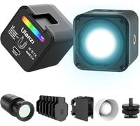 Kit d'éclairage vidéo LED RVB étanche pour appareil photo 2700 K-7000 K Mini COB lumière à intensité variable pour photographie magnétique