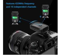 Kit déclencheur flash sans fil 16 canaux VBESTLIFE avec 1 émetteur + 2 récepteurs + 1 cablede synchronisation