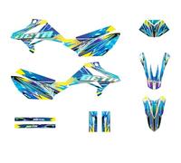 KIT DECO BETA RR 50 DE 2011 à 2020 GALAXIE HOLOGRAPHIQUE (Bleu-jaune)