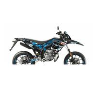 Kit déco carénage Stage6, noir / bleu pour Derbi X-Treme Euro 4