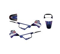 KIT DECO MOTO CROSS ADAPTABLE PW 50 FACTORY (Bleu Rouge)