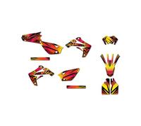 KIT DECO MOTO CROSS ADAPTABLE RIEJU MRT 50 SKINOO (Jaune Rouge, Année de 2009 à 2021)