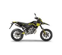 KIT DÉCO MOTO CROSS DERBI XTREME 50 DE 2018 à 2023 STAR JAUNE