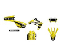 KIT DECO MOTOCROSS ADAPTABLE RIEJU MRT 50 DE 2009 à 2021 WIX JAUNE