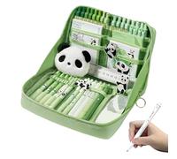 Kit d'école esthétique pour étudiants, design panda, avec kits de papeterie, fournitures scolaires, pendentif au design panda et imagination, pour soutenir des projets académiques et personnels