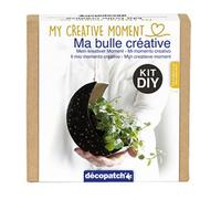 Décopatch KIT038C - Un Mini-kit adulte (support, papier, colle et pinceau inclus), CACHE POT LUNE