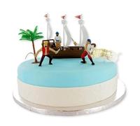 Kit décor gâteau bateau de pirates