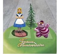 Kit décor gâteau Petite fille dans un monde merveilleux