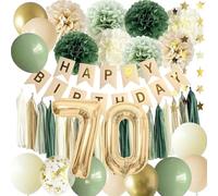 Kit Decoration Anniversaire 60 Ans, Ballons Decoration Anniversaire - Deco Anniversaire Guirlande Joyeux Anniversaire Happy Birthday Bannière Adulte Homme Femme (70th Birthday)