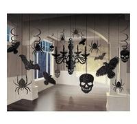 kit décoration chandelier halloween noires G