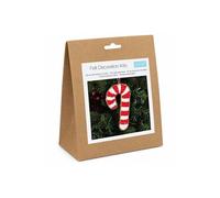 Kit décoration feutre Sucre d'orge perlé 7 x 13 cm Rouge