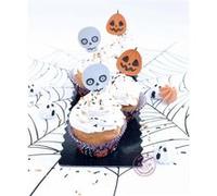 Kit décoration Halloween pour 24 cupcakes Multicolore G