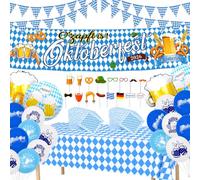 Kit décoration Oktoberfest 55 pièces, guirlande 10 m et bannière XXL