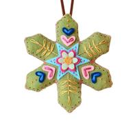Kit Décorations de Noël en Feutre Ensemble DIY flocon de Noël fait main | Kit créatif pour ornement en feutrine pour pièce maîtresse, fenêtre, couronne te, rassemblement, Vert clair