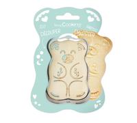 ScrapCooking - Kit Découpoir & Embosseur Bois Ourson - Emporte-Pièce Nounours en Inox pour Biscuits en Relief - Moule Accessoire Pâtisserie Sablés - Animaux, Ours Mignon - 2102