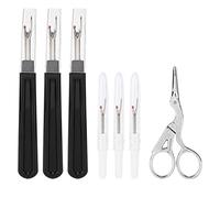 Kit découseur en acier inoxydable, outil de broderie avec ciseaux pour couture, quilting, artisanat, poignée en plastique, durable, essentiel pour la maison, lot de 7