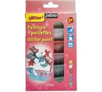 Kit Découverte Peinture Paillettes 6 Tubes De 20 Ml Assorties