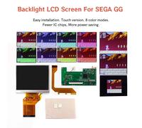 Kit d'écran LCD rétroéclairé haute luminosité avec coque pré-découpée pour SEGA Game Gear Original gray